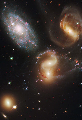 NASA Galactic Quintet Space Hi Gloss Poster Fine Art Print