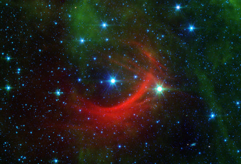 Speedster Star Shocks the Galaxy Hi Gloss Space Poster Fine Art Print