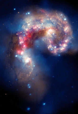 NASA Antennae Galaxies Space Hi Gloss Poster Fine Art Print