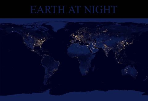 Earth at Night Fine Art Print