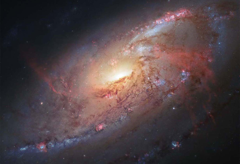 Space Poster of the M106 Galaxy 