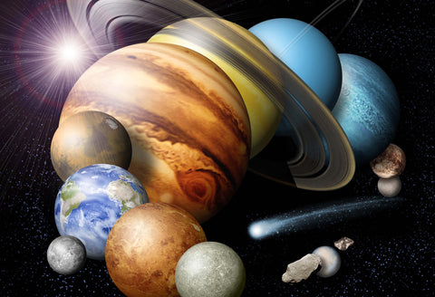 Solar System NASA Graphic Hi Gloss Space Poster Fine Art Print
