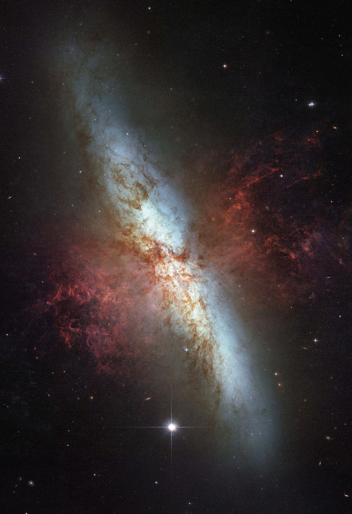 NASA Starburst Galaxy M82 Space Hi Gloss Poster