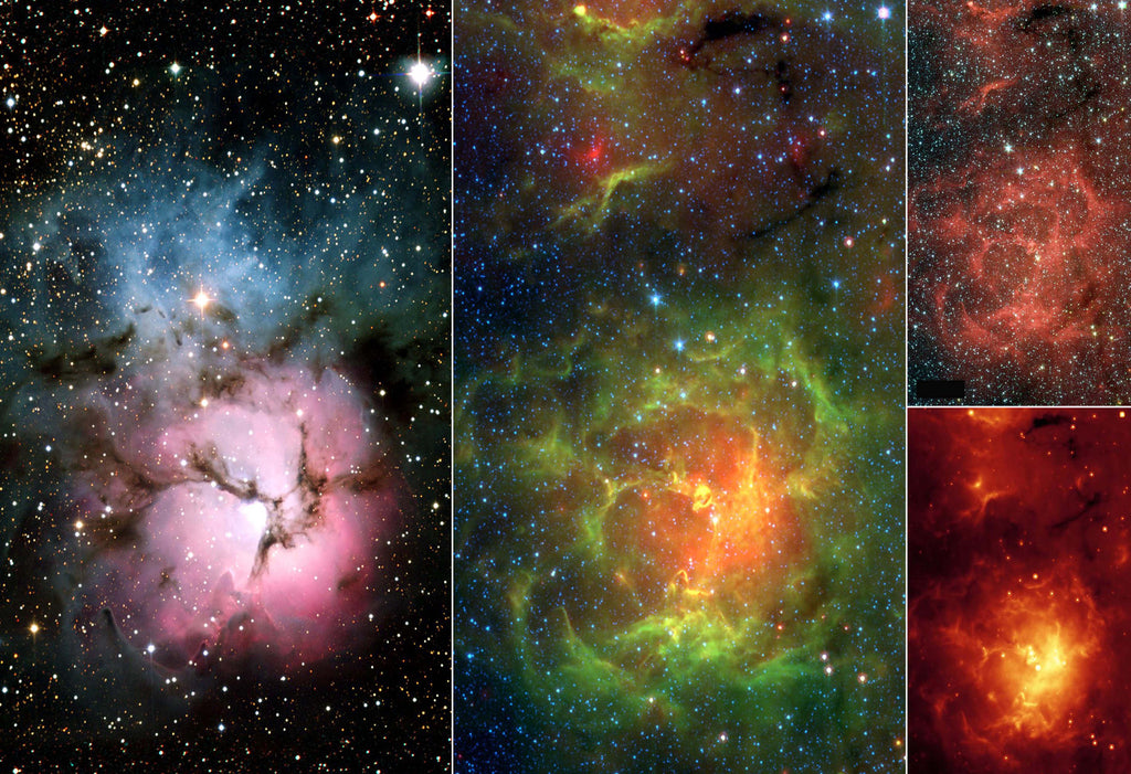 Trifid Nebula in Different Views 